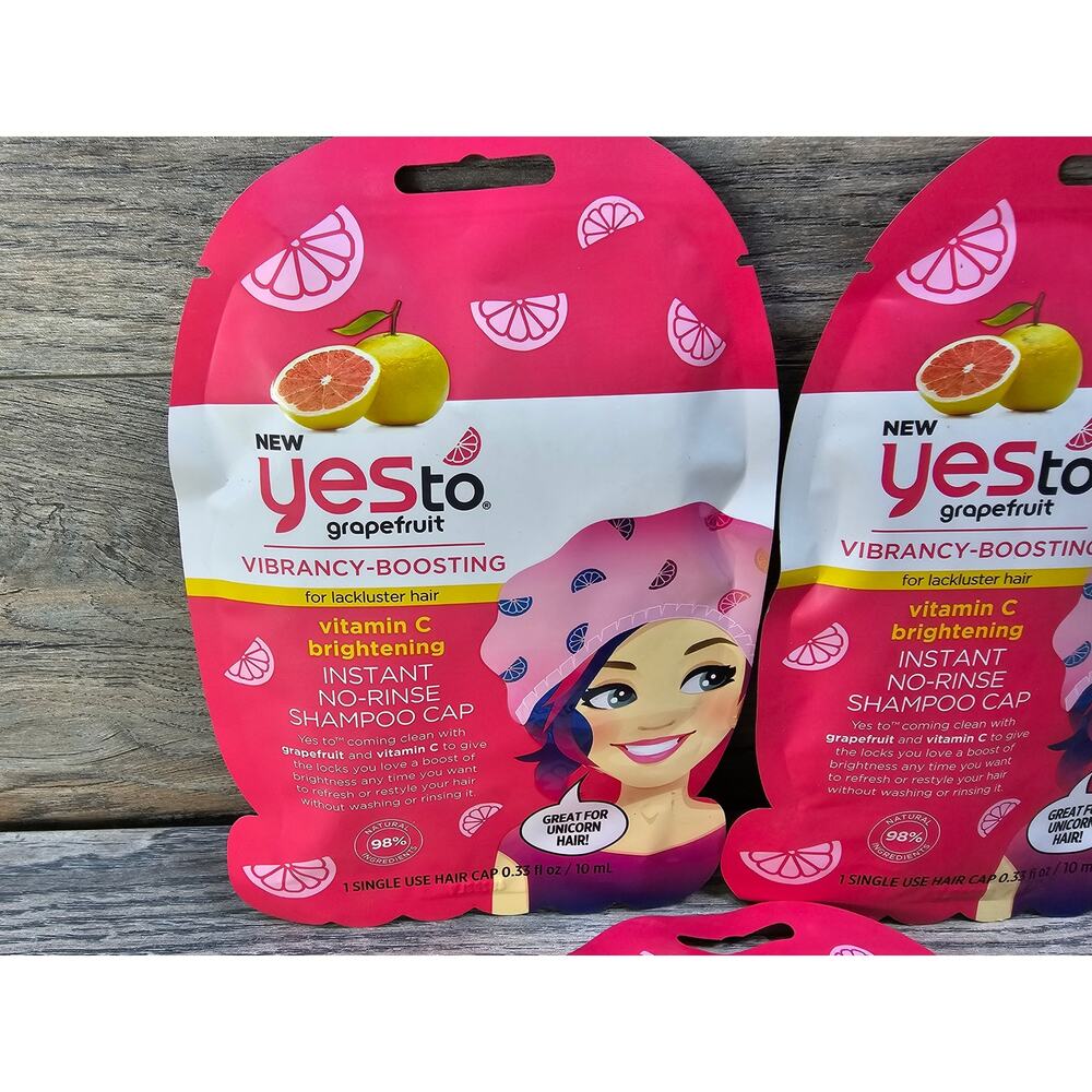 Yes to Grapefruit vitamin C boosting vibrancy instant no-rinse shampoo cap 3Pack - Picture 2 of 4